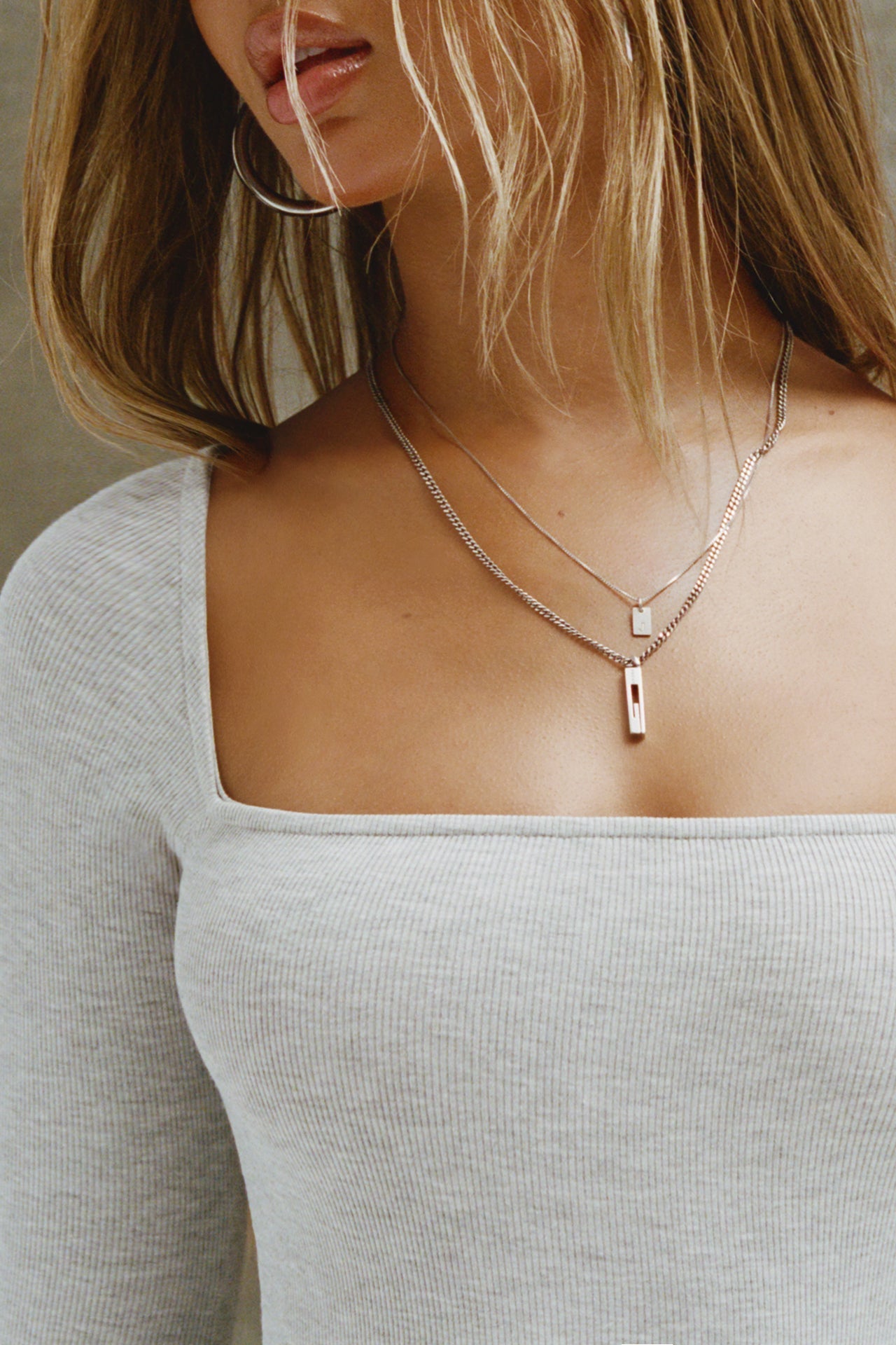 Square Neck Long Sleeve