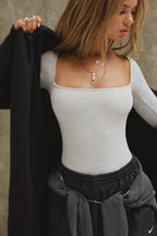 Square Neck Long Sleeve
