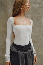 Square Neck Long Sleeve