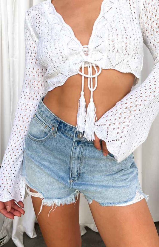 ABRAND A Sasha Vintage Blue High Relaxed Shorts