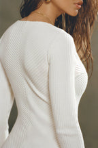 Asymmetrical Button Mini Dress