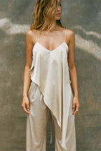 Asymmetrical Silk Tank