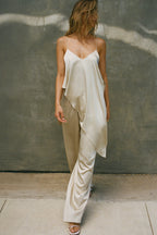 Asymmetrical Silk Tank