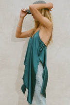 Asymmetrical Silk Tank