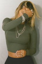 Cropped Crew Long Sleeve