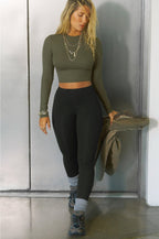 Cropped Crew Long Sleeve