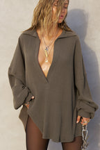 Deep V Pullover
