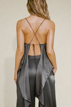 Asymmetrical Silk Tank