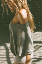 Off Shoulder Crop Tee