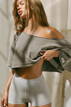 Off Shoulder Crop Tee