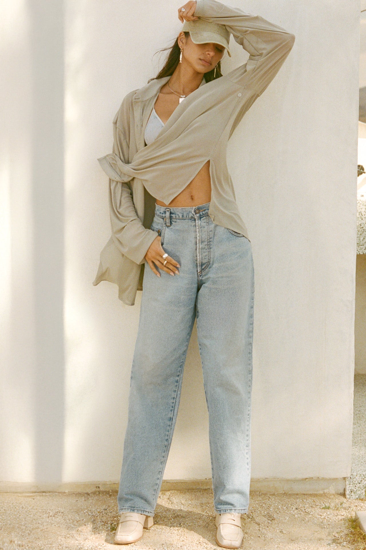 Oversized Sheer Button Down