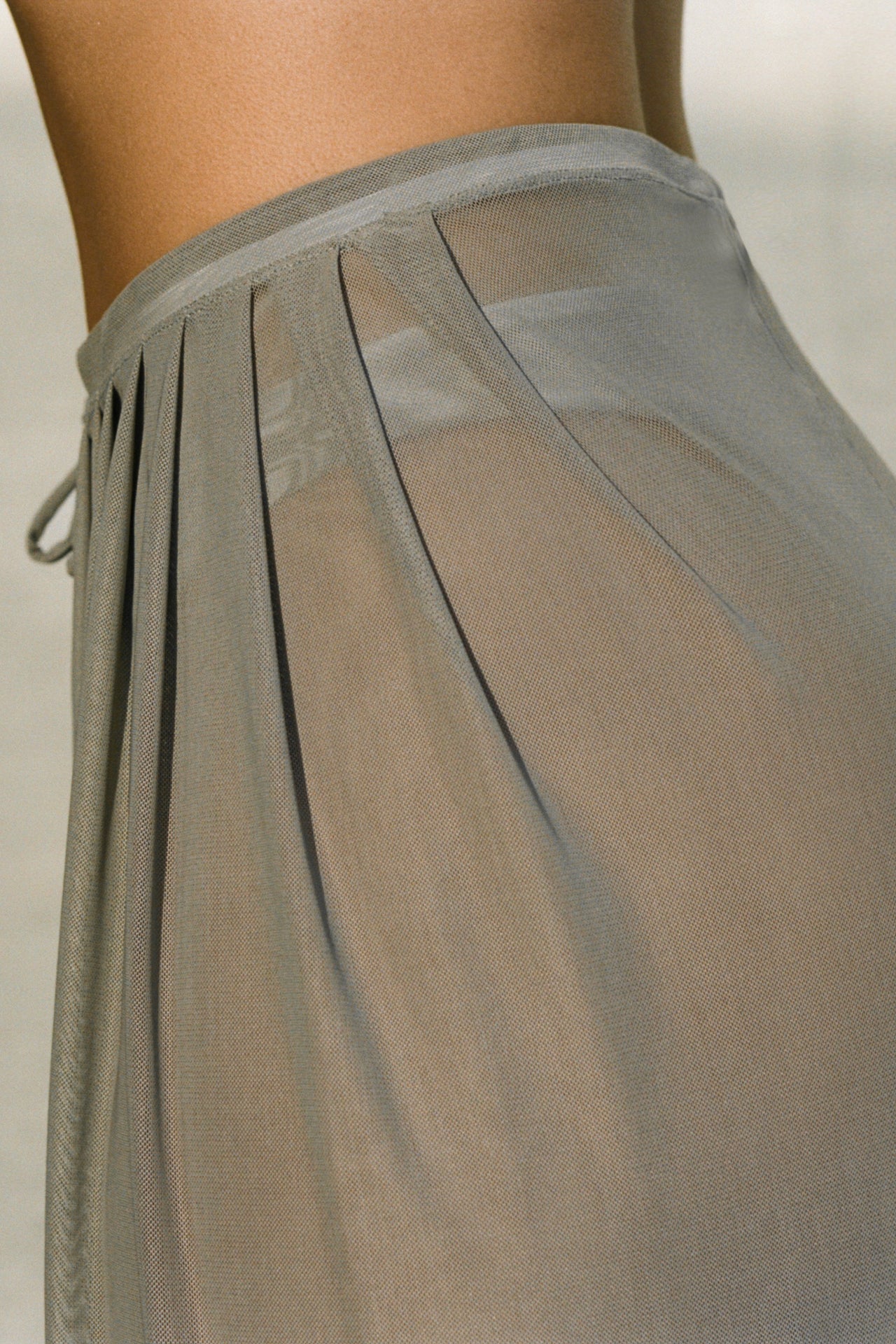 Pleated Sheer Pant