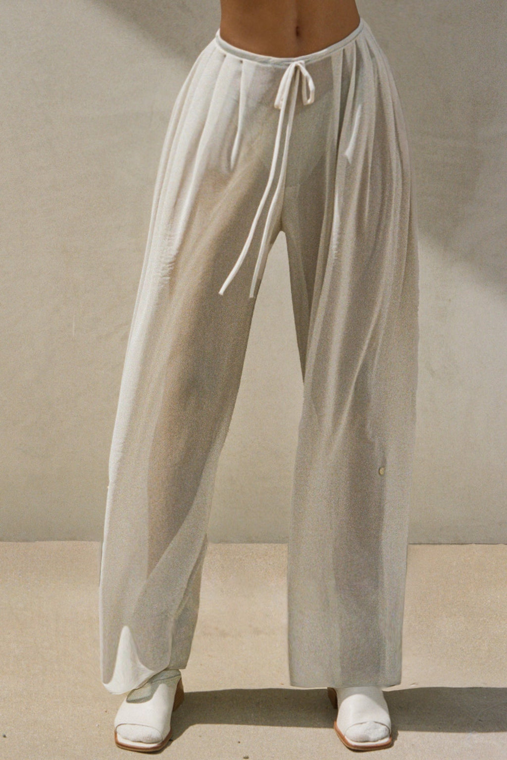 Pleated Sheer Pant