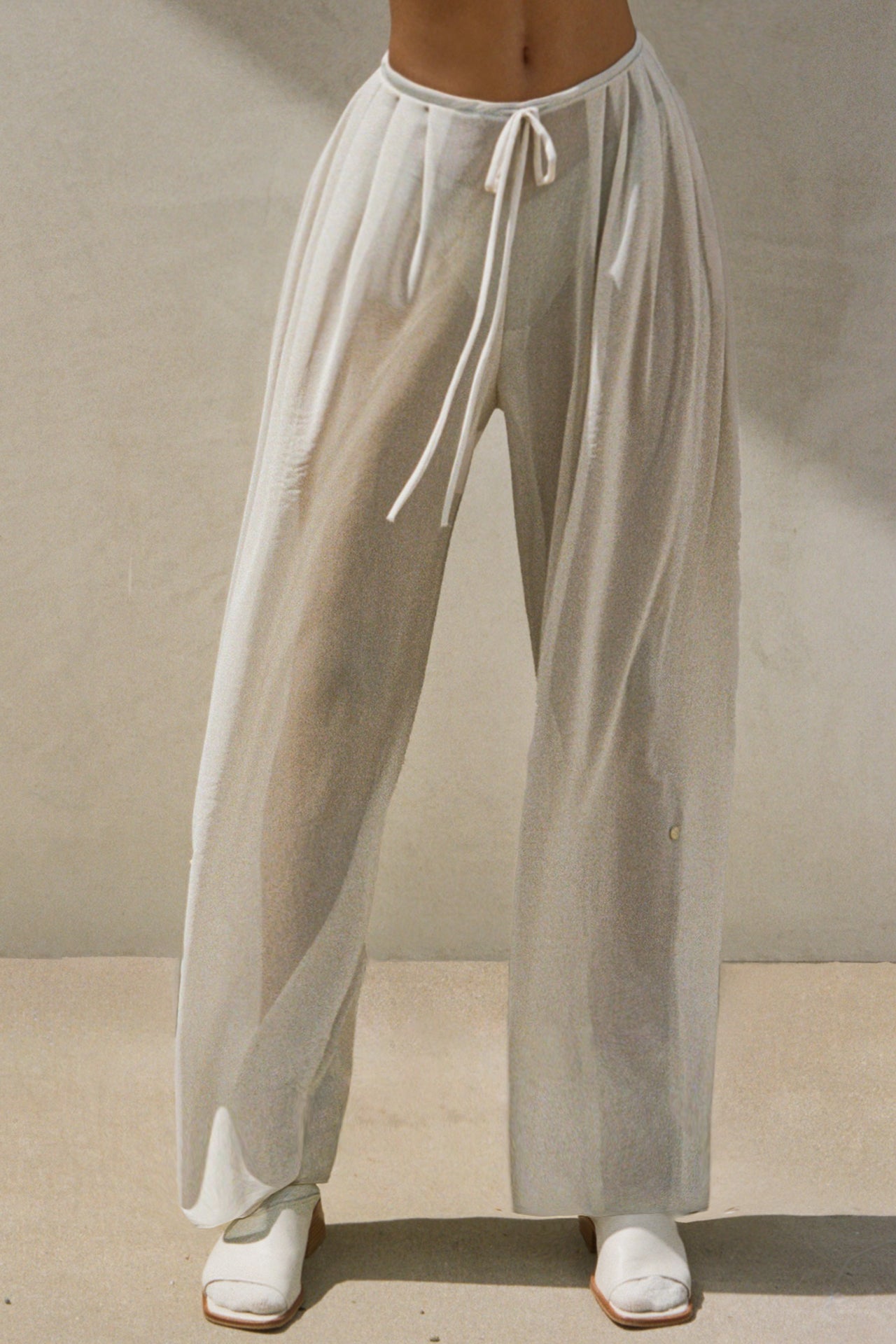 Pleated Sheer Pant