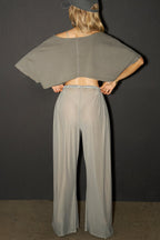 Pleated Sheer Pant