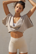 Off Shoulder Crop Tee