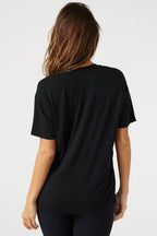 Deep V Neck Tee - Black