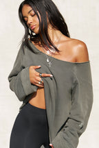 Slouchy Pullover Sweatshirt