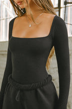 Square Neck Long Sleeve