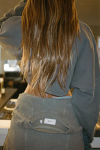 Henley Crop Sweatshirt