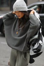 Oversized Crew Pullover