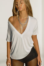 Plunge V Neck Tee