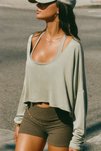 Relaxed Crop Long Sleeve