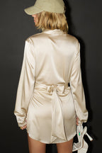 Silk Wrap Blazer