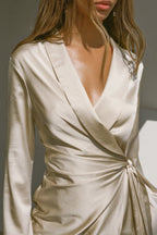 Silk Wrap Blazer