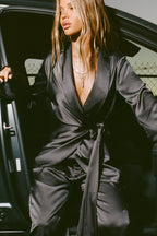 Silk Wrap Blazer