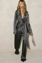 Silk Wrap Blazer