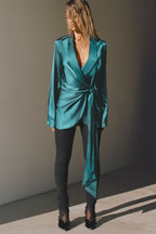 Silk Wrap Blazer