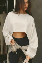 Slouchy Crop Long Sleeve