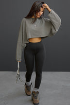 Slouchy Crop Long Sleeve