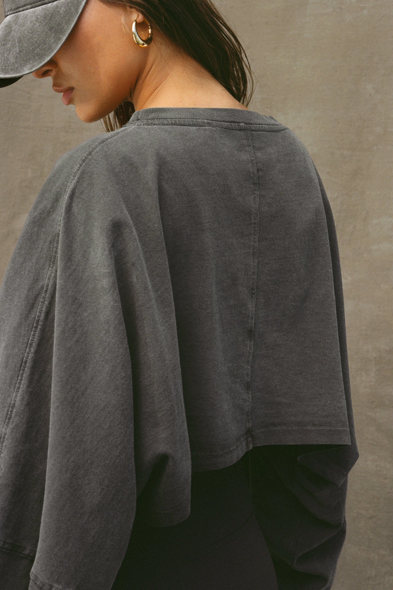 Slouchy Crop Long Sleeve