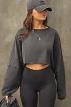 Slouchy Crop Long Sleeve