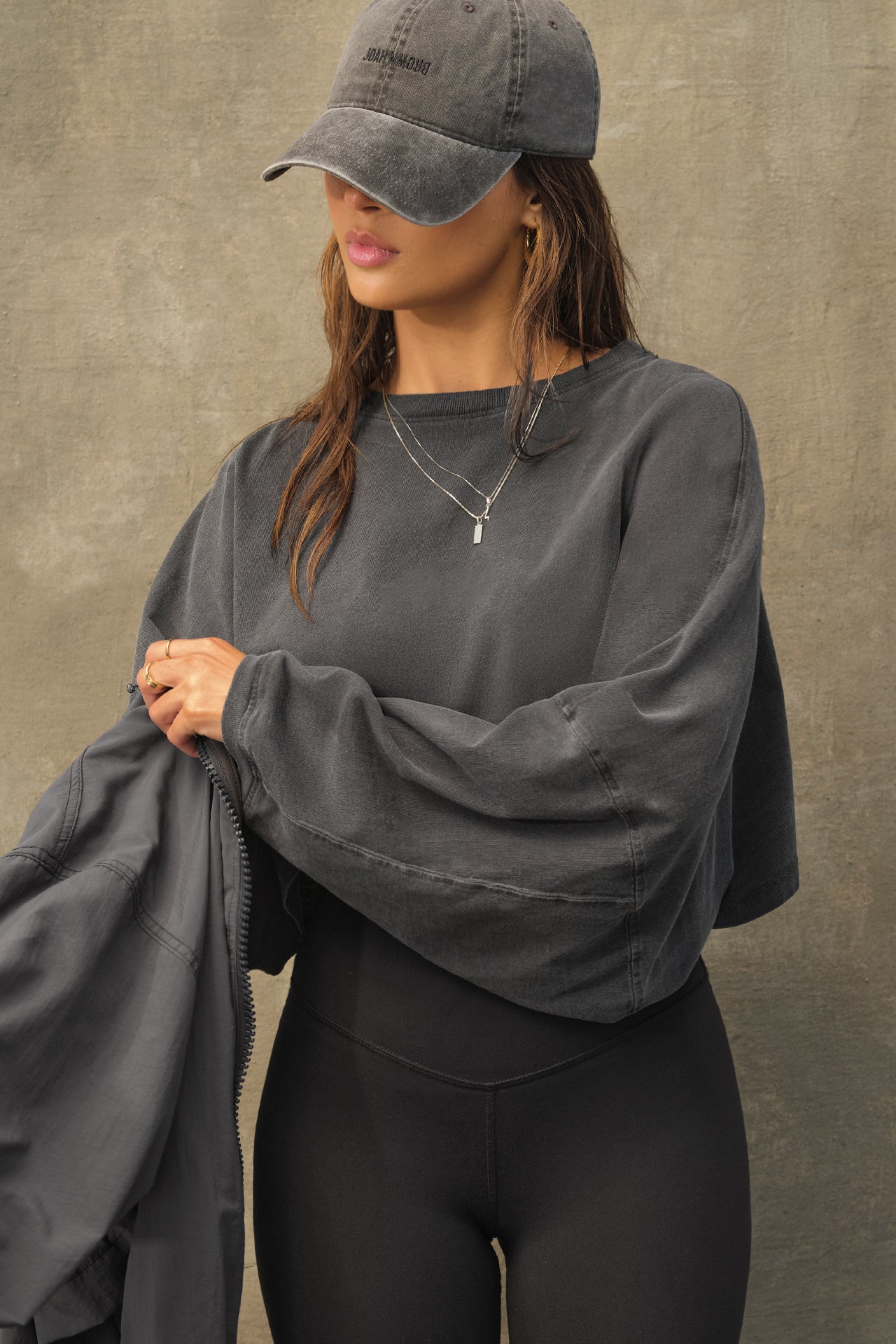 Slouchy Crop Long Sleeve