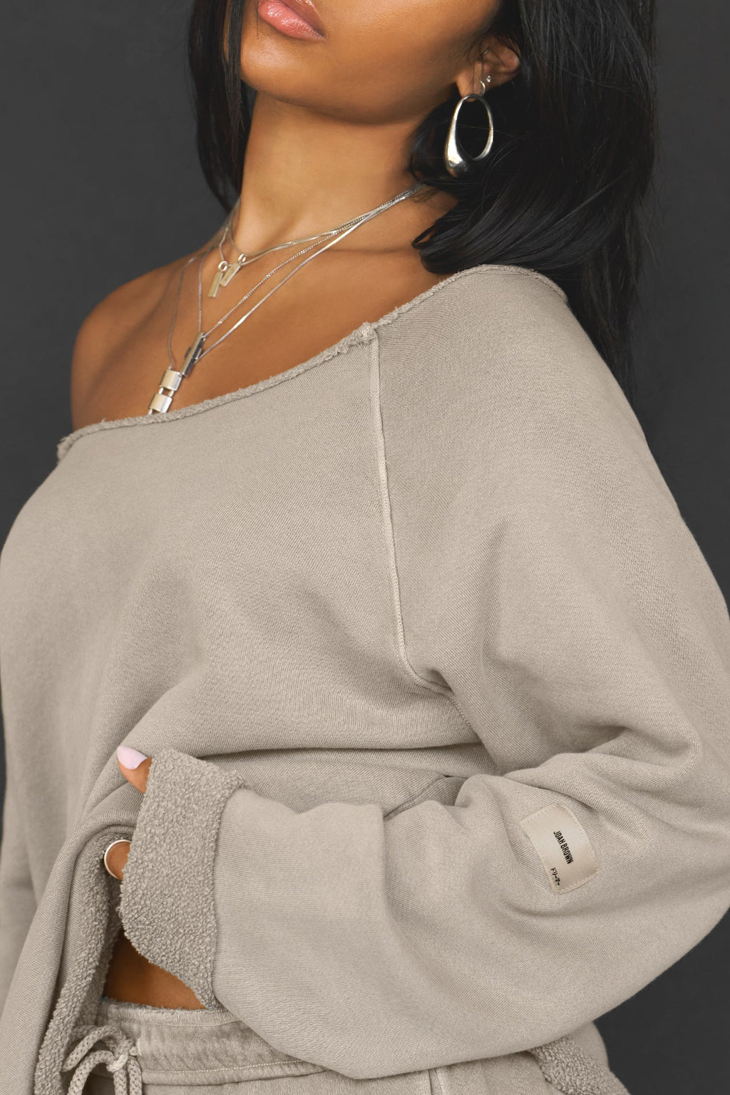 Slouchy Pullover Sweatshirt