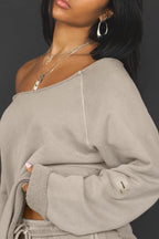 Slouchy Pullover Sweatshirt