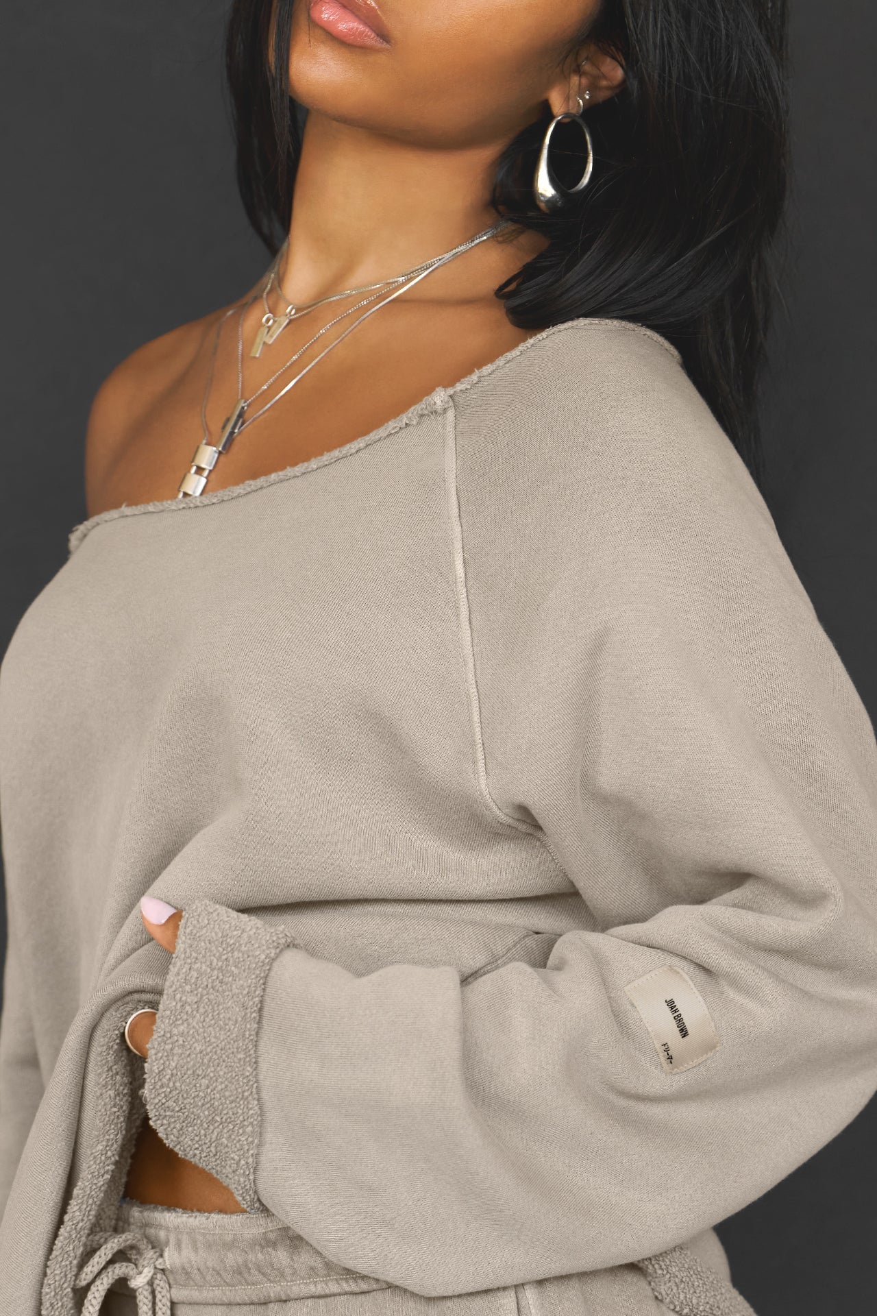 Slouchy Pullover Sweatshirt
