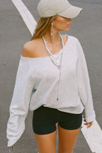Slouchy Pullover Sweatshirt