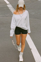 Slouchy Pullover Sweatshirt