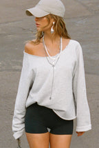Slouchy Pullover Sweatshirt