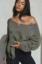 Slouchy Pullover Sweatshirt
