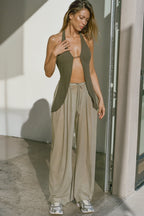 Split Front Halter Tank