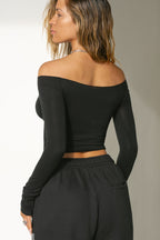 Bare Shoulder Long Sleeve